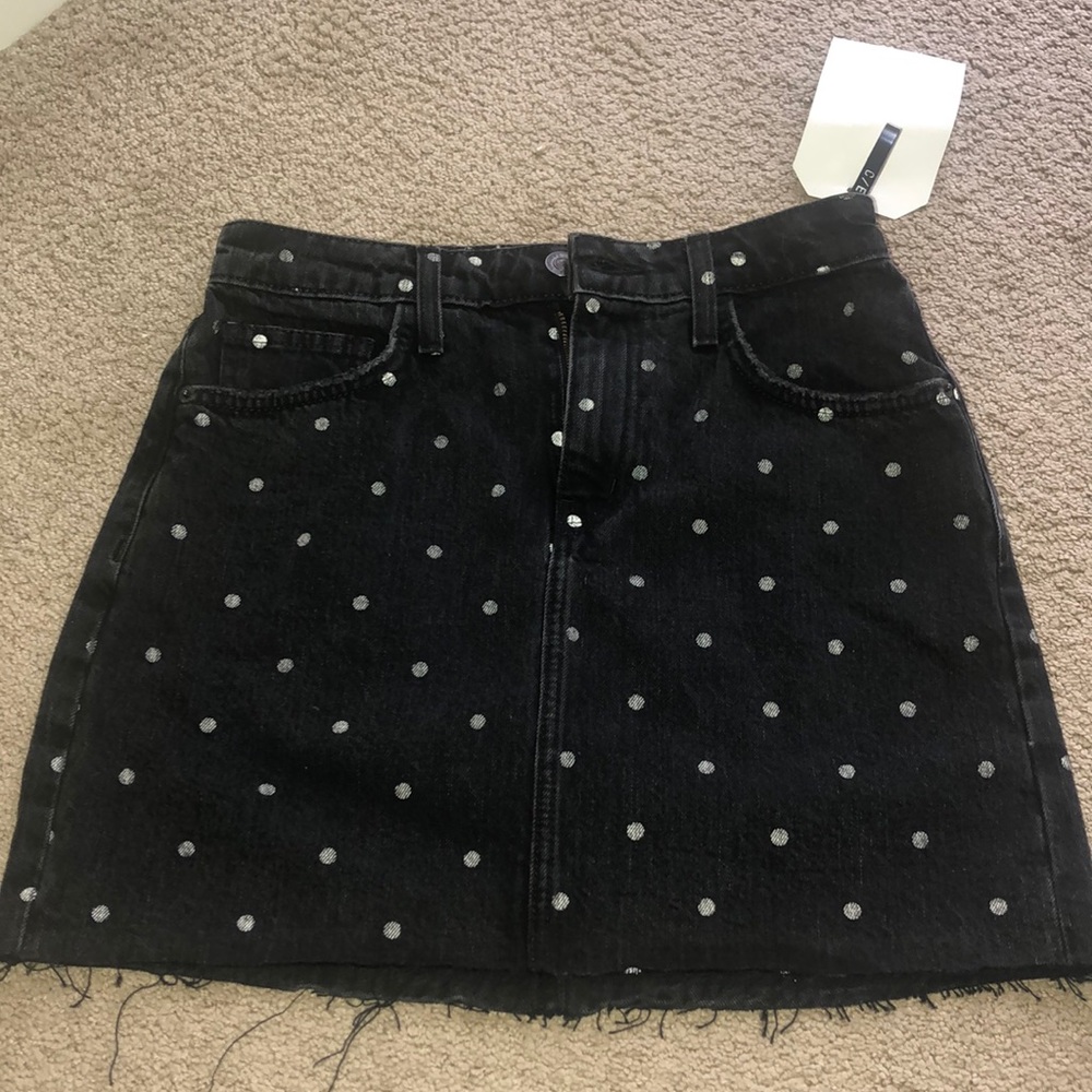 Current/Elliot “the 5-pocket mini” denim skirt